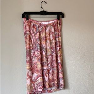 colorful floral skirt